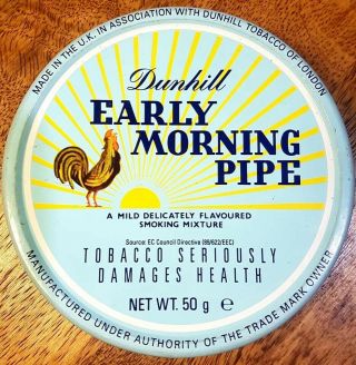 Dunhill Early Morning Pipe Tobacco Tin From U.  K.