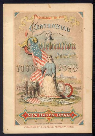 Haven Ct 1876 Haven Centennial Celebration Program Booklet