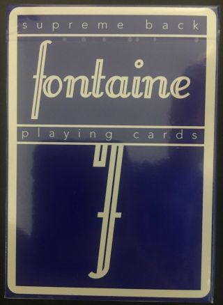 Blue Fontaine Playing Cards - First Edition Release By Zach Mueller.