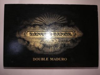 Honduras Double Maduro Sancho Panza Quixote Black Wood Cigar Box