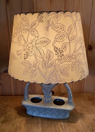 Vintage Mid Century Modern Table Lamp Light With Matching Shade Wonderful Nr