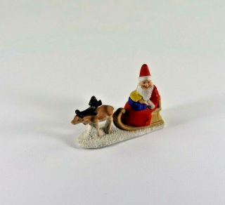 Antique German Bisque Snowbaby,  Snow Baby Santa Claus In Sled Reindeer Christmas