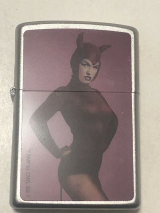 Pin - Up Girl Devil Outfit Purple Red Sticker 2008 Zippo
