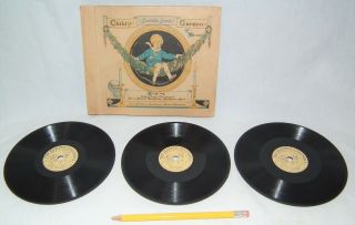 Rare 13th Columbia Childs Toy Phonograph Gramophone 78 Rpm Story Records & Album
