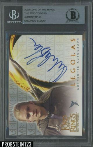 2002 Topps Lord Of The Rings The Two Towers Orlando Bloom Auto Bas Bgs