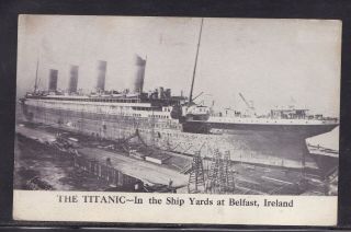Rms Titanic White Star Line Building In The Yards,  Belfast Liner Postcard Cunard