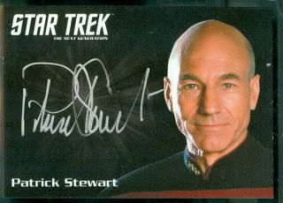 Star Trek Tng Portfolio Prints Ser 2 Patrick Stewart As Capt Picard Auto Card