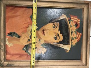 Vintage Paint By Number Framed Art,  Audrey Hepburn Hollywood 6
