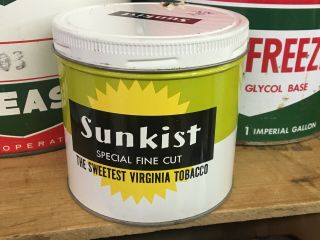 Vintage Sunkist Benson And Hedges Tobacco Tin Can