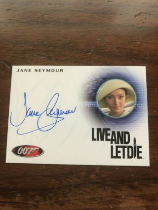 Jane Seymour " Solitaire " Autograph Card A230 James Bond 007 " Live And Let Die "