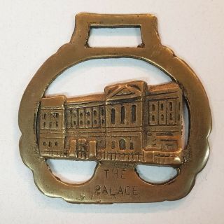 Vintage Buckingham Palace Horse Brass Medallion Ornament Bridle England London