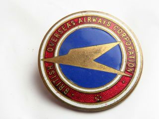 Vintage B O A C British Airways Enamel Badge
