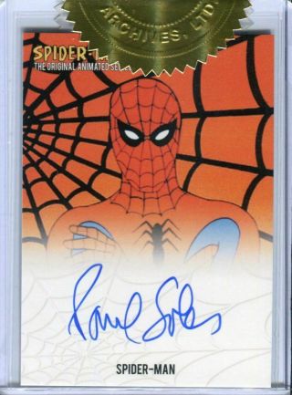 Spider - Man Animated Series Paul Soles Autograph Card & Lenticular Set