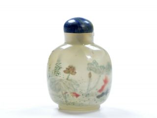 A Rare Chinese Painted Agate Snuff Bottle