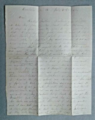 Omaha Nebraska Territory Letter 1860 Writer Bringing Provisions