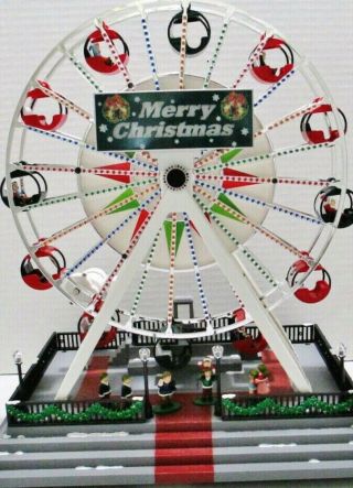 Vintage Maisto Christmas 1999 Lighted Winter Wonder Musical 15 " Ferris Wheel Toy