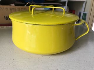Vintage Dansk Designs France Ihq Yellow Enamel 2 Qt Kobenstyle Dutch Oven Pot