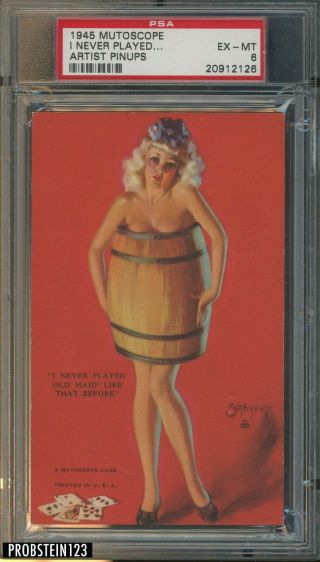 1945 Mutoscope Artist Pinups I Never Played Old Maid Like That Before Psa 6