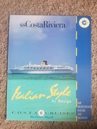 Costa Riviera 1995 Interior & Deck Plans Foldout X Guglielmo Marconi