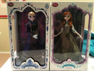 Disney Frozen 17” Elsa And Anna Limited Edition Dolls