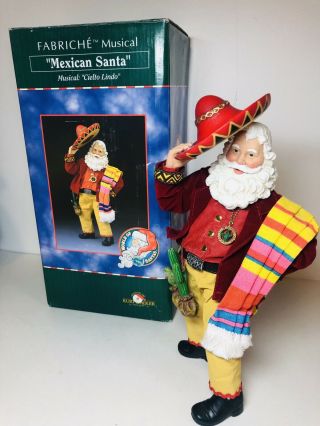 Mib Mexican Santa Fabriche Musical " Cielto Lindo " Kurt S Adler World Of Santas