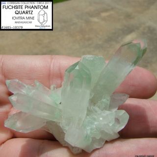 Quartz Crystal With Fuchsite Inclusions Iovitra Mine Madagascar Green Phantom