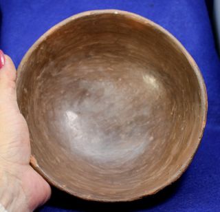 A Highly Polished " Plainware Bowl " Authentic Prehistoric Artifact Pottery
