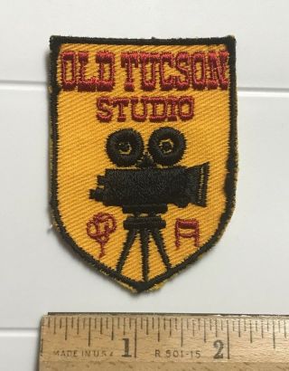 Old Tucson Studio Arizona Az Movie Film Set Camera Logo Souvenir Patch Badge