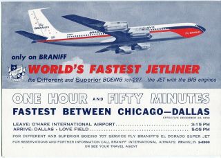 Braniff Inaugural12/1959 B - 707 - 227 World 