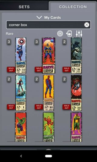 Topps Marvel Collect - Corner Boxes - Complete Set Of 9 - Venom Vision Panther