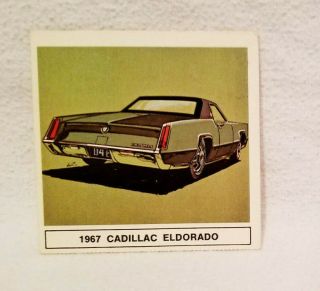 Vintage 1967 B - A Gallery Of Great Cars 1967 Cadillac Eldorado Collector Card