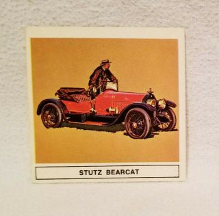 Vintage 1967 B - A Gallery Of Great Cars Stutz Bearcat Collector Card