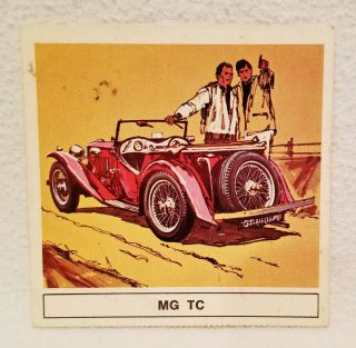 Vintage 1967 B - A Gallery Of Great Cars Mg Tc Collector Card