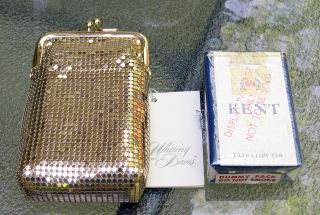 Gold Mesh Cigarette Case White And Davis W Box Tag Omesh Used/new Kent Cigarette