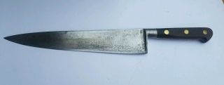 Vintage Sabatier Carbon Steel 10 " Chef Knife George And Sons