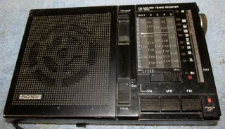 Vintage SONY ICF - 7600 7 Band Transistor Radio Receiver FM/MW/SW J0766 8