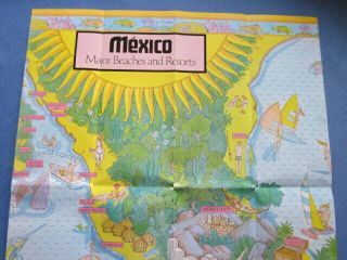 Vtg 5 Mexico Travel Maps of Beaches,  Colonial Towns,  Arts,  Archeology,  Mex City 2