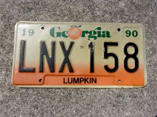 Georgia 1990 Peach License Plate Lnx 158