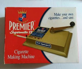 Premier Supermatic Ii 2 Cigarette Maker Rolling Making Tobacco Injector Machine