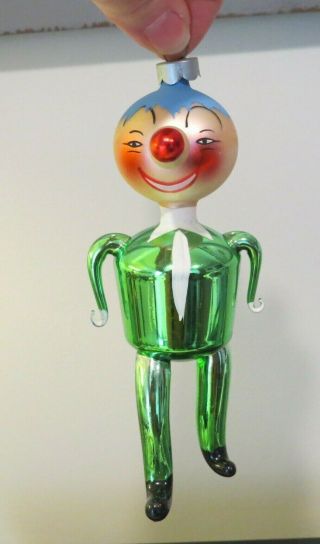 Vintage Italian Blown Glass Christmas Ornament Man In Suit W/big Nose Decarlini?