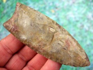 Fine 4 Inch Arkansas Clovis Point With Arrowheads Artifacts