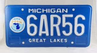Undated Michigan Poam License Plate -