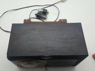 Vintage General Electric Alarm alarm clock tube radio Bakelite case 4