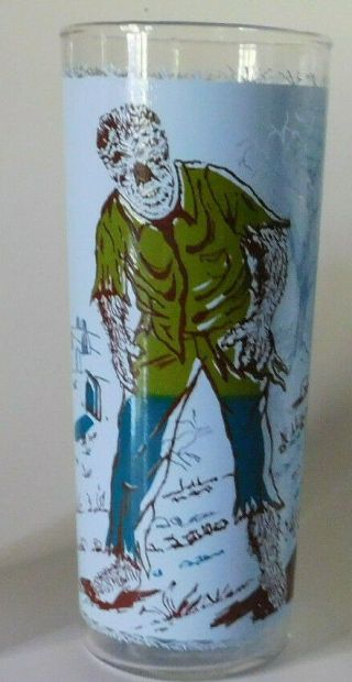 Vintage Anchor Hocking Universal Monster Glass Tumbler The Wolfman