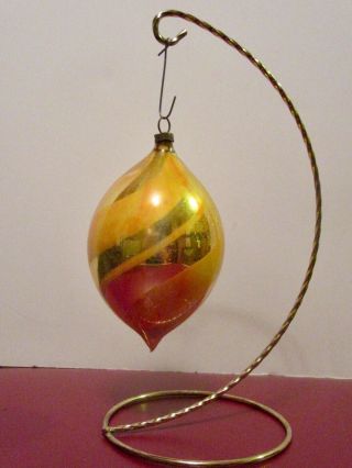 Antique German End Of Day Glass Christmas Ornament