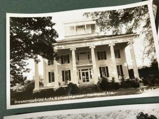 Vintage Photo Postcards & Brochure - Rosemont Antebellum Mansion,  Forkland,  Al