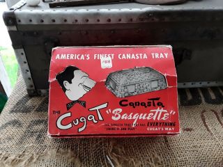 Late 40s early 50s Xavier Cugat Basquette Spinning Canasta card Tray Kuhlman 2