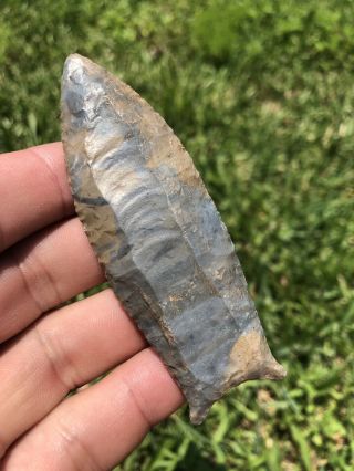 Native American Fluted Paleo Clovis Point Arrowhead Artifact
