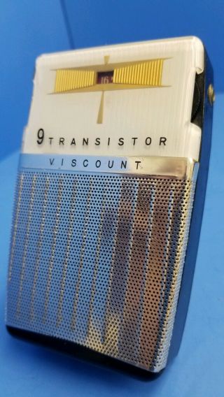 Vintage Viscount 9 Transistor Pocket Radio