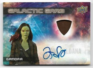 Zoe Saldana Gamora Guardians Of Galaxy Vol 2 Garb Auto Relic Autograph Marvel